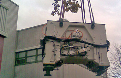 Aufladen des Pressetisches